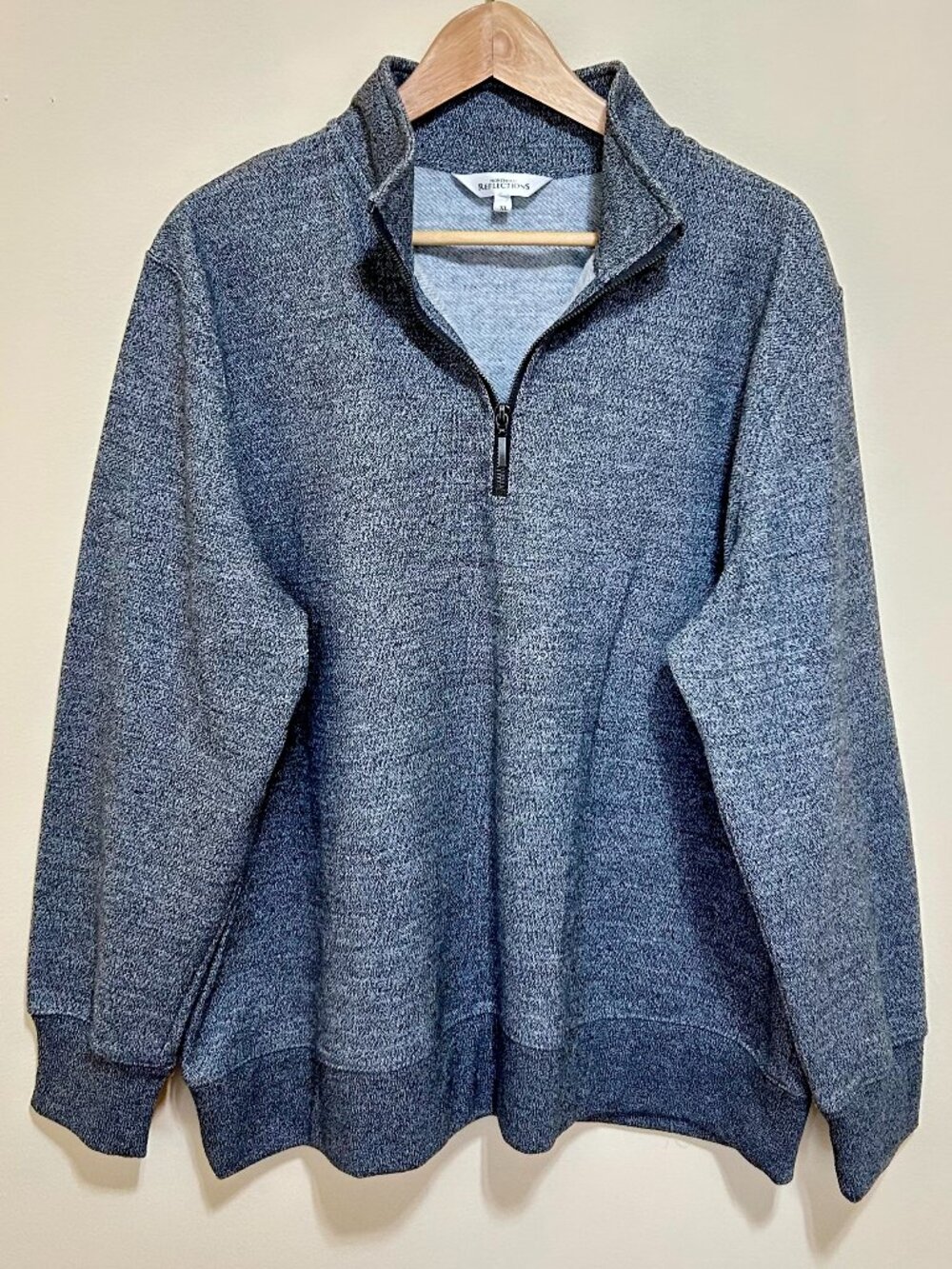 Northern Reflections Quarter Zip Pullover Shirt Heathered Grey Mens Size XL